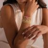 M MOOHAM Valentines Gifts for Women Teen Girls, 14K Gold Plated Cross Beaded Bracelet Stack Set Stretch Pearl Bead Bracelet Colorful Christian Jewelry Religious Gifts for Women Teen Girls(Pink Cross)