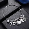 M MOOHAM 7th Birthday Bracelet Gifts for Girls, Seven 7 Year Old Girls Gifts Birthday Charm Bracelet Little Girls Girls Toddler Daughter Granddaughter Girls Birthday Gifts Age 7