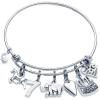M MOOHAM 7th Birthday Bracelet Gifts for Girls, Seven 7 Year Old Girls Gifts Birthday Charm Bracelet Little Girls Girls Toddler Daughter Granddaughter Girls Birthday Gifts Age 7