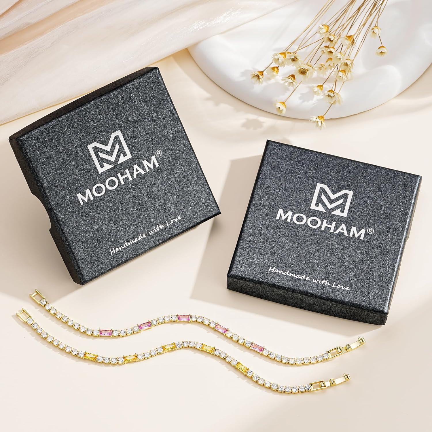 imageM MOOHAM Adjustable Birthstone Tennis Bracelets for Women Dainty 14KGoldPlated Bracelets for Womens Birthstone Tennis Bracelet for Women Non Tarnish CZ Bracelet Jewelry Birthday Gifts for Womens02FebruaryAmethyst