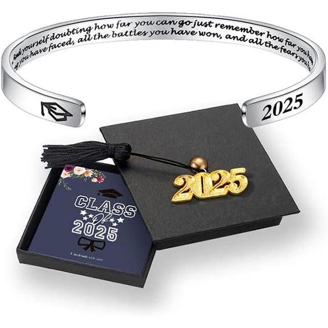imageM MOOHAM Graduation Gifts for Her Him 2026 Inspirational Graduation Bracelets Class of 2026 High School College Graduation Gifts for Her with Graduation BoxWith BoxWhenever you find yourself doubting how far you can go just remember