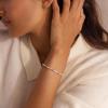 M MOOHAM Adjustable Birthstone Tennis Bracelets for Women, Dainty 14K-Gold-Plated Bracelets for Womens Birthstone Tennis Bracelet for Women Non Tarnish CZ Bracelet Jewelry Birthday Gifts for Womens(02.February(Amethyst))