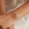 M MOOHAM Adjustable Birthstone Tennis Bracelets for Women, Dainty 14K-Gold-Plated Bracelets for Womens Birthstone Tennis Bracelet for Women Non Tarnish CZ Bracelet Jewelry Birthday Gifts for Womens(06.June(Alexandrite))