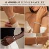 M MOOHAM Adjustable Tennis Bracelet for Women – Silver/14K Gold Plated Cubic Zirconia Tennis Bracelet Classic Round Cubic Zirconia Angelic Bracelets Jewelry Gifts for Women(14k gold plated)