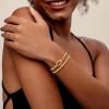 M MOOHAM Gold Beaded Bracelets for Women Girls Non Tarnish – Dainty 14K Gold Plated Cross Heart CZ Bead Ball Stretch Bracelets Stackable Bracelet Set Stack for Women Teen Girl Trendy Jewelry Gifts(2pcs beaded bracelets with cz)
