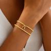 M MOOHAM Gold Beaded Bracelets for Women Girls Non Tarnish – Dainty 14K Gold Plated Cross Heart CZ Bead Ball Stretch Bracelets Stackable Bracelet Set Stack for Women Teen Girl Trendy Jewelry Gifts(2pcs beaded bracelets with bow)