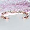 M MOOHAM Graduation Gifts for Her Him 2026, Inspirational Graduation Bracelets Class of 2026 High School College Graduation Gifts for Her with Graduation Box(With Box-Wish you strength for every battle…(Rose Gold))