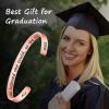 M MOOHAM Graduation Gifts for Her Him 2026, Inspirational Graduation Bracelets Class of 2026 High School College Graduation Gifts for Her with Graduation Box(” With Box -She Believed She Could So She Did(Rose Gold))