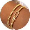 2pcs beaded bracelets with cz