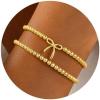 2pcs beaded bracelets with bow