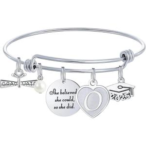 M MOOHAM Graduation Gifts for Her 2026, Class of 2026 High School College Graduation Gifts Inspirational Graduation Bracelet(O)