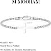 M MOOHAM Easter Gifts for Men Easter Basket Stuffers, Silver/14K-Gold-Plated Cross Bracelet for Men Sturdy Stainless Steel Cross Chain Bracelet Cuban Link Chain Bracelets Religious Christian Gifts(Silver Plated Box Chain & Cross)