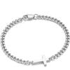 Silver Plated Cuban Chain & Cross