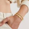 M MOOHAM Gold Initial Bracelets for Women Girls – 14K Gold Plated Bracelet for Women Trendy Letter A-Z Bracelets Dainty Heart Bracelet, Personalized Jewelry Gifts(E)