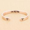 M MOOHAM Bracelets for Women – Engraved Quote Inspirational Bracelet Birthday Christmas Funny Gifts for Best Friend, Daughter, Son, Sister, Niece, Mom, Coworkers, Stainless Steel Jewelry(Love my tribe)