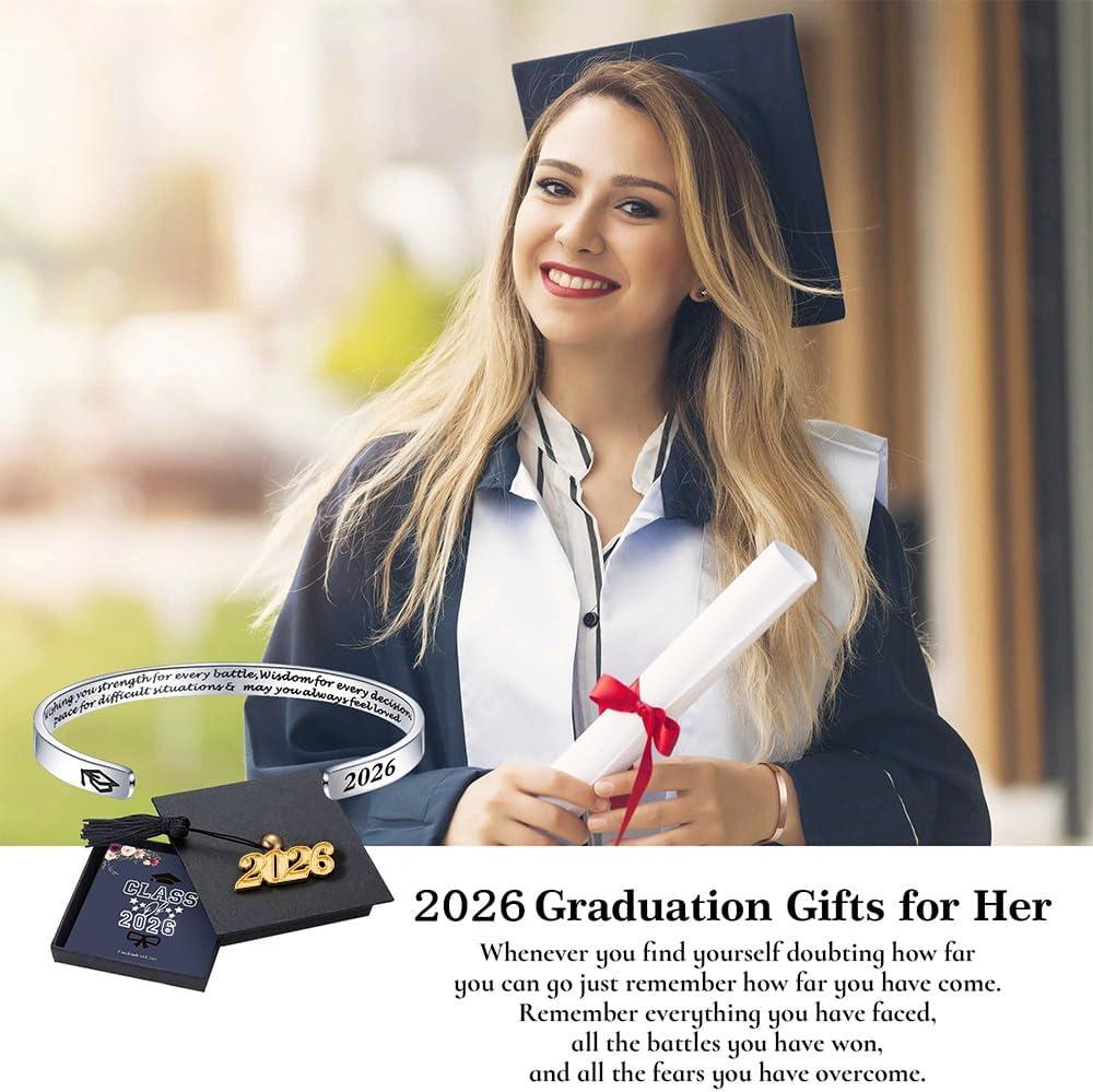 imageM MOOHAM Graduation Gifts for Women Her Him 2026 Inspirational Graduation Bracelets Class of 2026 High School College Graduation Gifts for Women Her with Graduation BoxWith BoxWhenever you find yourself doubting how far you can go just remember