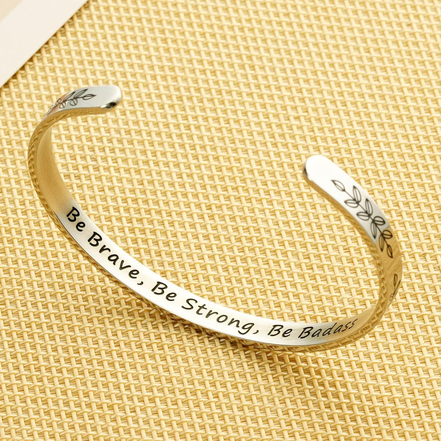 imageM MOOHAM Graduation Gifts for Women Her Him 2026 Inspirational Graduation Bracelets Class of 2026 High School College Graduation Gifts for Women Her with Graduation BoxWith BoxBe Brave Be Strong
