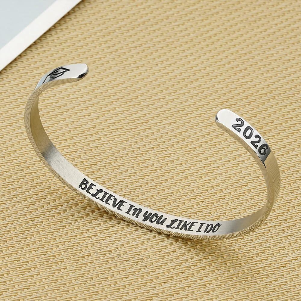 imageM MOOHAM Graduation Gifts for Women Her Him 2026 Inspirational Graduation Bracelets Class of 2026 High School College Graduation Gifts for Women Her with Graduation BoxWith BoxBelieve in you like I do