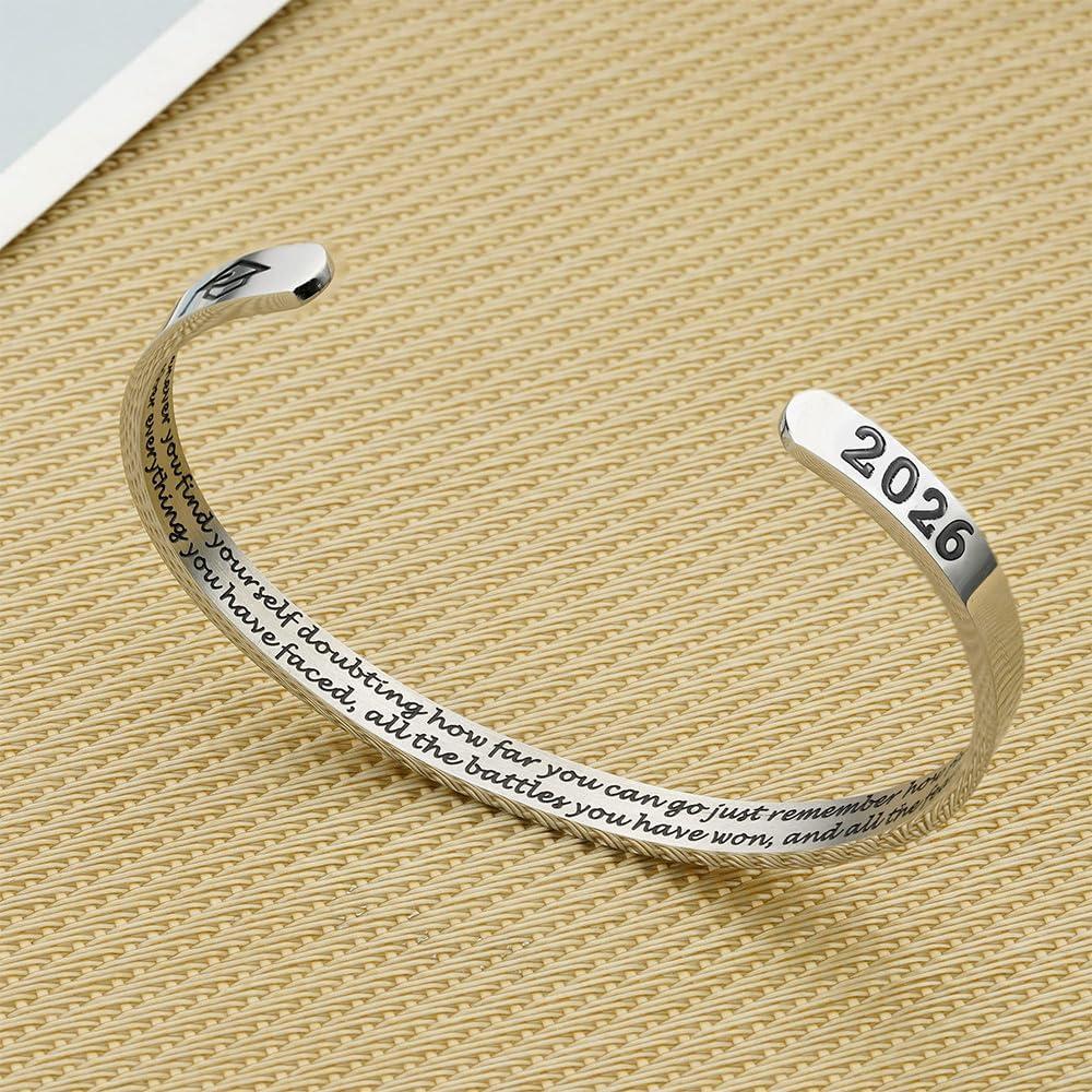 imageM MOOHAM Graduation Gifts for Women Her Him 2026 Inspirational Graduation Bracelets Class of 2026 High School College Graduation Gifts for Women Her with Graduation BoxWith BoxWhenever you find yourself doubting how far you can go just remember