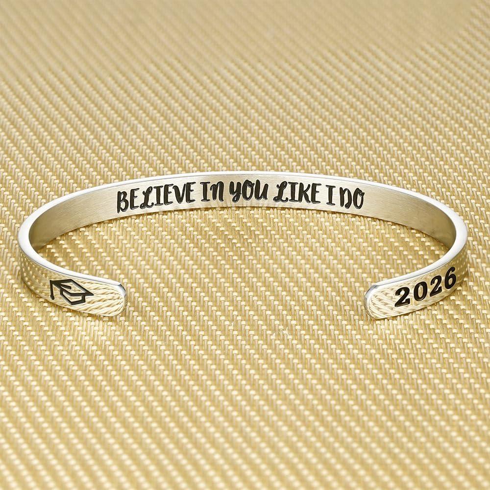 imageM MOOHAM Graduation Gifts for Women Her Him 2026 Inspirational Graduation Bracelets Class of 2026 High School College Graduation Gifts for Women Her with Graduation BoxWith BoxBelieve in you like I do