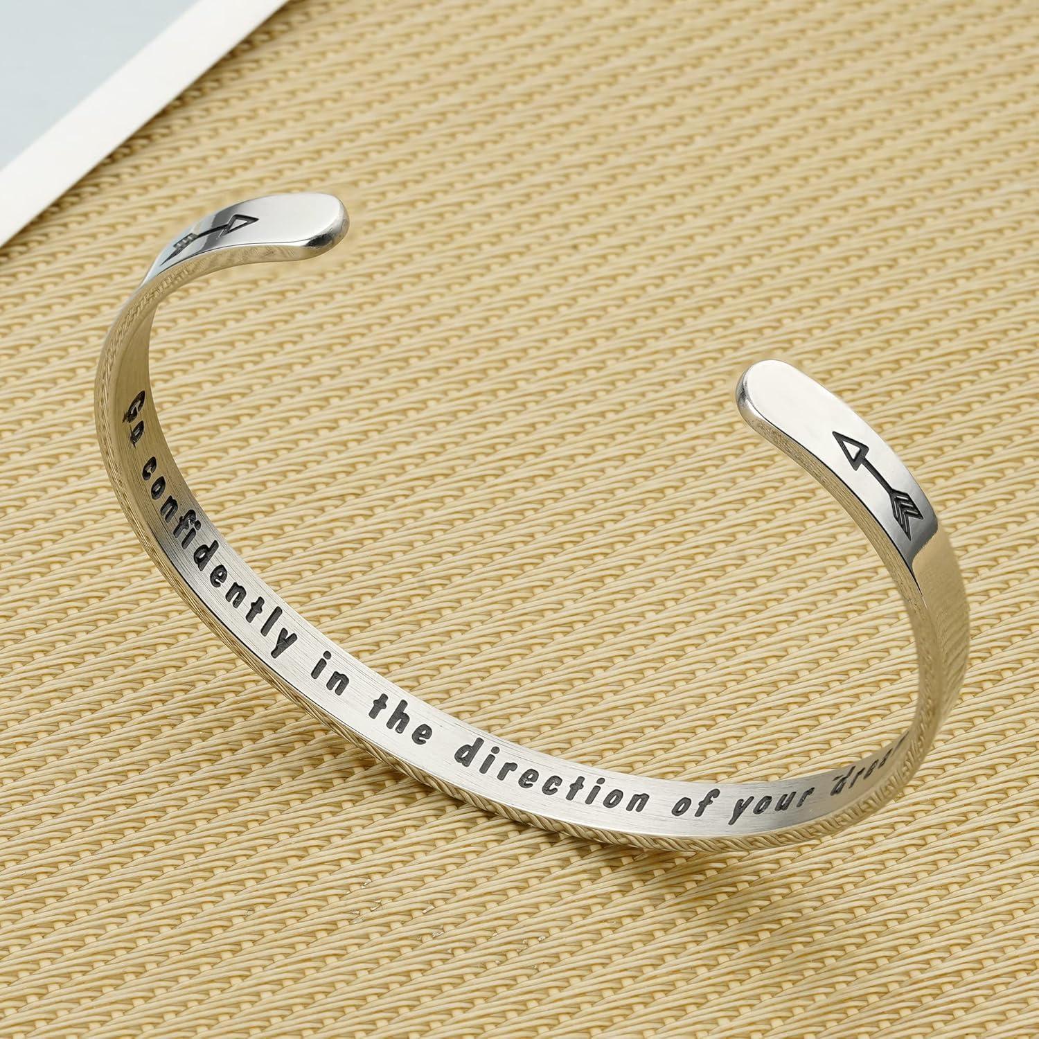 imageM MOOHAM Graduation Gifts for Women Her Him 2026 Inspirational Graduation Bracelets Class of 2026 High School College Graduation Gifts for Women Her with Graduation BoxWith Box Go confidently in the direction of your dreams