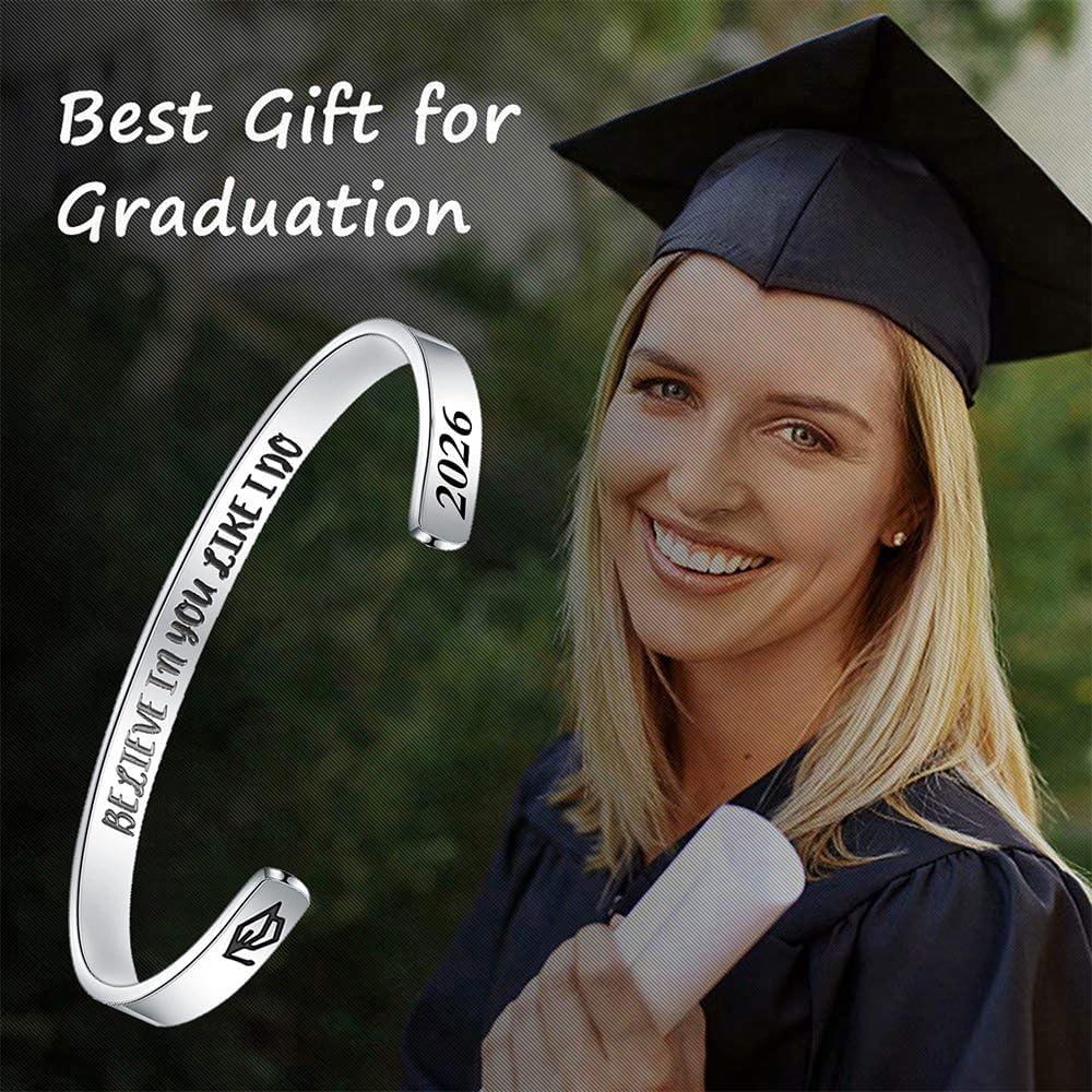 imageM MOOHAM Graduation Gifts for Women Her Him 2026 Inspirational Graduation Bracelets Class of 2026 High School College Graduation Gifts for Women Her with Graduation BoxWith BoxBelieve in you like I do
