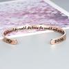 M MOOHAM Graduation Gifts for Women Her Him 2026, Inspirational Graduation Bracelets Class of 2026 High School College Graduation Gifts for Women Her with Graduation Box(With Box-She believed she could  she knew she would and so she did!(Rose Gold))