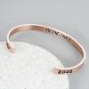 M MOOHAM Graduation Gifts for Women Her Him 2026, Inspirational Graduation Bracelets Class of 2026 High School College Graduation Gifts for Women Her with Graduation Box(With Box-Fu@king finally(Rose Gold))