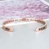 M MOOHAM Graduation Gifts for Women Her Him 2026, Inspirational Graduation Bracelets Class of 2026 High School College Graduation Gifts for Women Her with Graduation Box(With Box-She believed she could so she mastered it(Rose Gold))