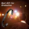 M MOOHAM Graduation Gifts for Women Her Him 2026, Inspirational Graduation Bracelets Class of 2026 High School College Graduation Gifts for Women Her with Graduation Box(With Box-Fu@king finally(Black))