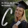 M MOOHAM Graduation Gifts for Women Her Him 2026, Inspirational Graduation Bracelets Class of 2026 High School College Graduation Gifts for Women Her with Graduation Box(With Box-Be Brave  Be Strong)