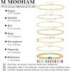 M MOOHAM Mothers Day Gifts – Gold Birthstone Bracelets Stack for Women – 14K Real Gold Plated Beaded Bracelets Rope Paperclip Chain Stackable Bracelet Non Tarnish, Friendship Birthday Jewelry Gifts(07.July(Ruby))