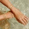M MOOHAM Mothers Day Gifts – Initial Bracelets, Gold Beaded Bracelets for Women Girls, 14K Gold Plated Bracelet for Women Trendy Letter A-Z Dainty Heart Bracelet, Personalized Jewelry Gifts(G)