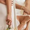M MOOHAM Initial Bracelet – 14k Gold Plated Heart Initial Letter A-Z Beaded Bracelets for Women Trendy, Dainty 2PCS Colorful Stretch Beaded Bracelet Jewelry Personalized Birthday Gifts for Women(C)