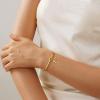 M MOOHAM Mothers Day Gifts – Gold Initial Bracelets for Women Girls, Dainty Knot Letter A-Z Cross Initial Bracelet, 14K Gold Plated Cuff Bracelet Jewelry Christian Bracelet Religious Baptism Gifts(A‘)