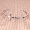 M MOOHAM Cross Bracelet – Christian Gifts for Women – Engraved Quote Religious Cuff Bangle Bible Verse Jewelry Gift for Women Confirmation Baptism Gifts Christian Bracelet(With god all things are possible)