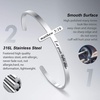 M MOOHAM Cross Bracelet – Christian Gifts for Women – Engraved Quote Religious Cuff Bangle Bible Verse Jewelry Gift for Women Confirmation Baptism Gifts Christian Bracelet(Let your light shine)