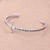 M MOOHAM Cross Bracelet – Christian Gifts for Women – Engraved Quote Religious Cuff Bangle Bible Verse Jewelry Gift for Women Confirmation Baptism Gifts Christian Bracelet(Be strong  be brave  be fearless you are never alone)