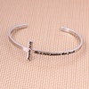 M MOOHAM Cross Bracelet – Christian Gifts for Women – Engraved Quote Religious Cuff Bangle Bible Verse Jewelry Gift for Women Confirmation Baptism Gifts Christian Bracelet(She is more precious than jewels)