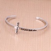 M MOOHAM Cross Bracelet – Christian Gifts for Women – Engraved Quote Religious Cuff Bangle Bible Verse Jewelry Gift for Women Confirmation Baptism Gifts Christian Bracelet(Let your light shine)