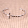 M MOOHAM Cross Bracelet – Christian Gifts for Women – Engraved Quote Religious Cuff Bangle Bible Verse Jewelry Gift for Women Confirmation Baptism Gifts Christian Bracelet(Fear not  for I am with you)