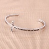 M MOOHAM Cross Bracelet – Christian Gifts for Women – Engraved Quote Religious Cuff Bangle Bible Verse Jewelry Gift for Women Confirmation Baptism Gifts Christian Bracelet(God is within her she will not fall)