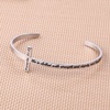M MOOHAM Cross Bracelet – Christian Gifts for Women – Engraved Quote Religious Cuff Bangle Bible Verse Jewelry Gift for Women Confirmation Baptism Gifts Christian Bracelet(“She is clothed with strength and dignity and laughs without fear of the future)