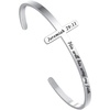 M MOOHAM Cross Bracelet – Christian Gifts for Women – Engraved Quote Religious Cuff Bangle Bible Verse Jewelry Gift for Women Confirmation Baptism Gifts Christian Bracelet(His will his way my faith)