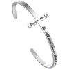 M MOOHAM Cross Bracelet – Christian Gifts for Women – Engraved Quote Religious Cuff Bangle Bible Verse Jewelry Gift for Women Confirmation Baptism Gifts Christian Bracelet(Be still and know that I am god)