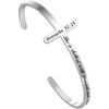 M MOOHAM Cross Bracelet – Christian Gifts for Women – Engraved Quote Religious Cuff Bangle Bible Verse Jewelry Gift for Women Confirmation Baptism Gifts Christian Bracelet(“She is clothed with strength and dignity and laughs without fear of the future)