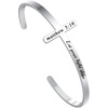 M MOOHAM Cross Bracelet – Christian Gifts for Women – Engraved Quote Religious Cuff Bangle Bible Verse Jewelry Gift for Women Confirmation Baptism Gifts Christian Bracelet(Let your light shine)