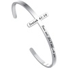 M MOOHAM Cross Bracelet – Christian Gifts for Women – Engraved Quote Religious Cuff Bangle Bible Verse Jewelry Gift for Women Confirmation Baptism Gifts Christian Bracelet(Fear not  for I am with you)
