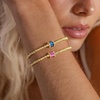 M MOOHAM Birthstone Bracelets for Women, 14k Gold Plated Beaded Bracelet | Non Tarnish Gold Birthstone Bracelet, Birthstone Jewelry Birthday Gift for Women, Minimalist Daily Wear(08.August(Peridot))