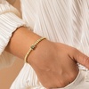 M MOOHAM Birthstone Bracelets for Women, 14k Gold Plated Beaded Bracelet | Non Tarnish Gold Birthstone Bracelet, Birthstone Jewelry Birthday Gift for Women, Minimalist Daily Wear(07.July(Ruby))